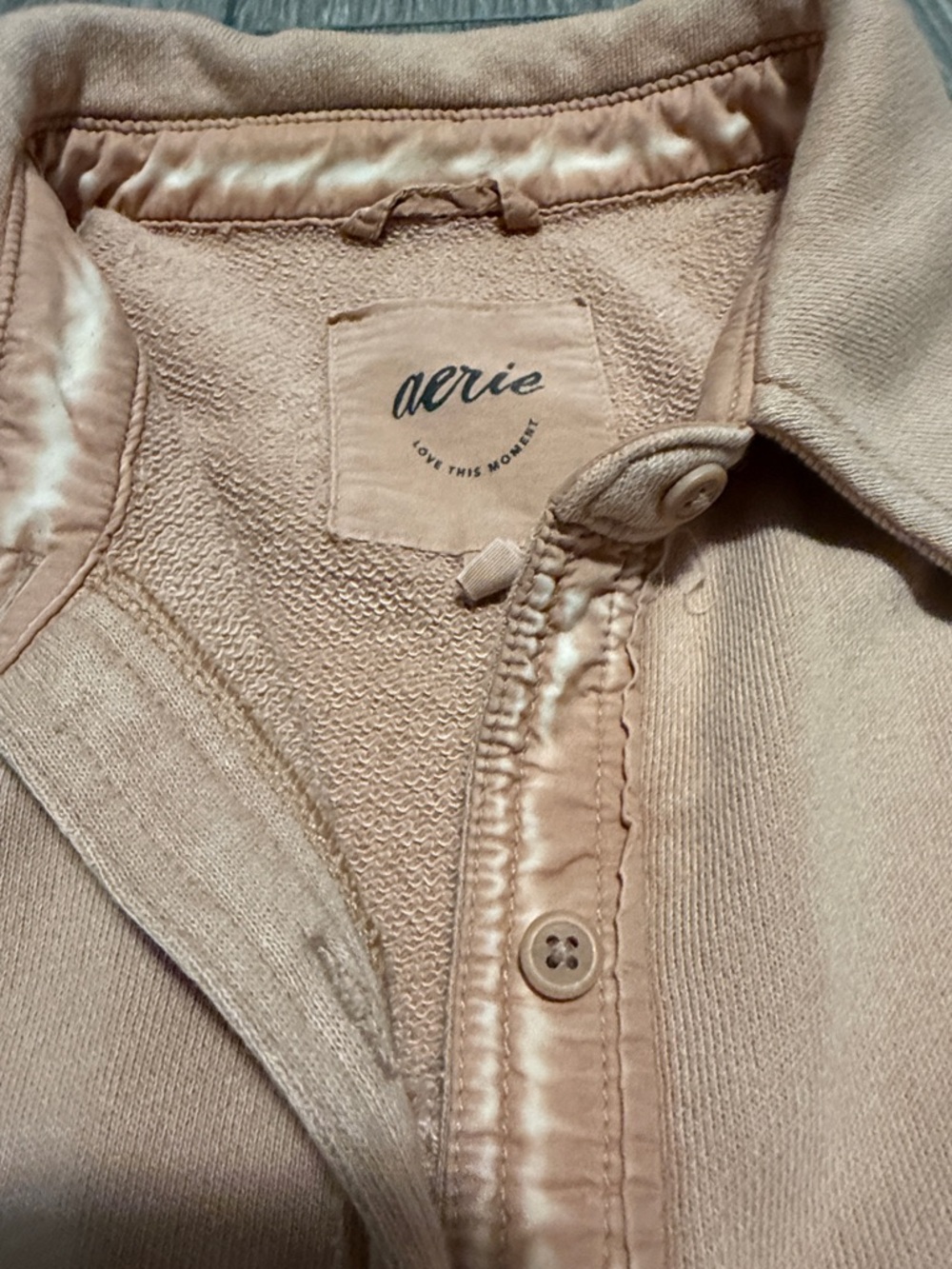 Aerie Lumberjane Fleece Shirt in Beach Dune - Picture 6 of 7